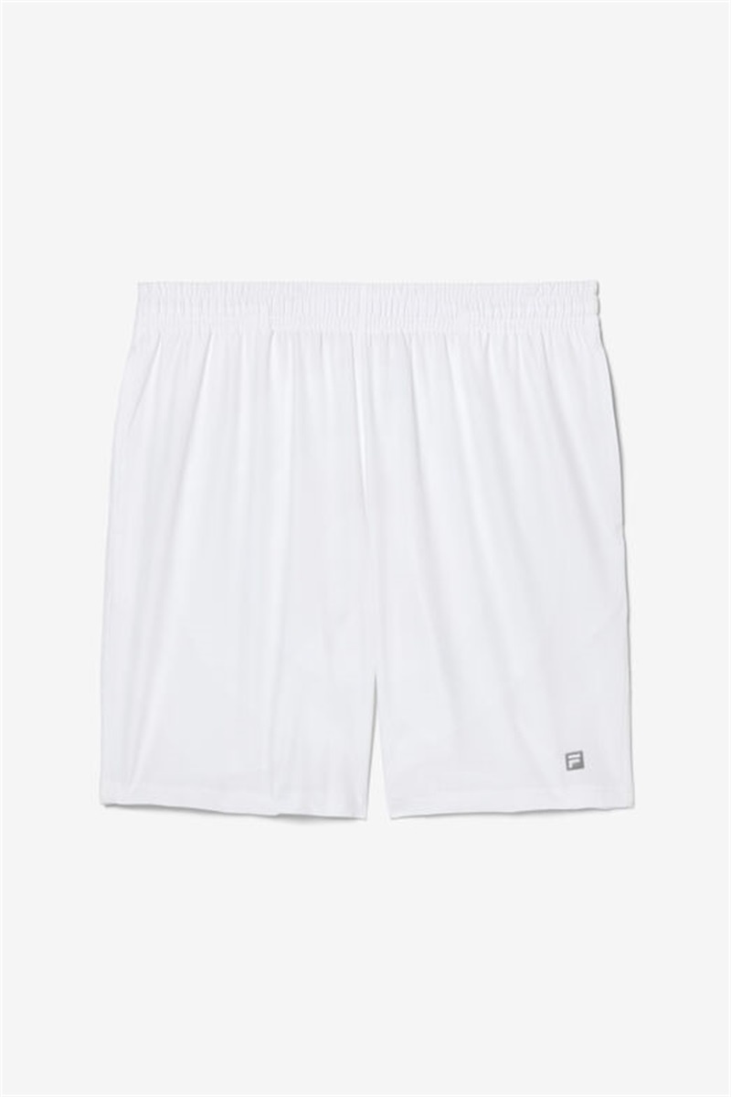 White Men\'s Fila Modern Fit Shorts | Saudi Arabia-842731