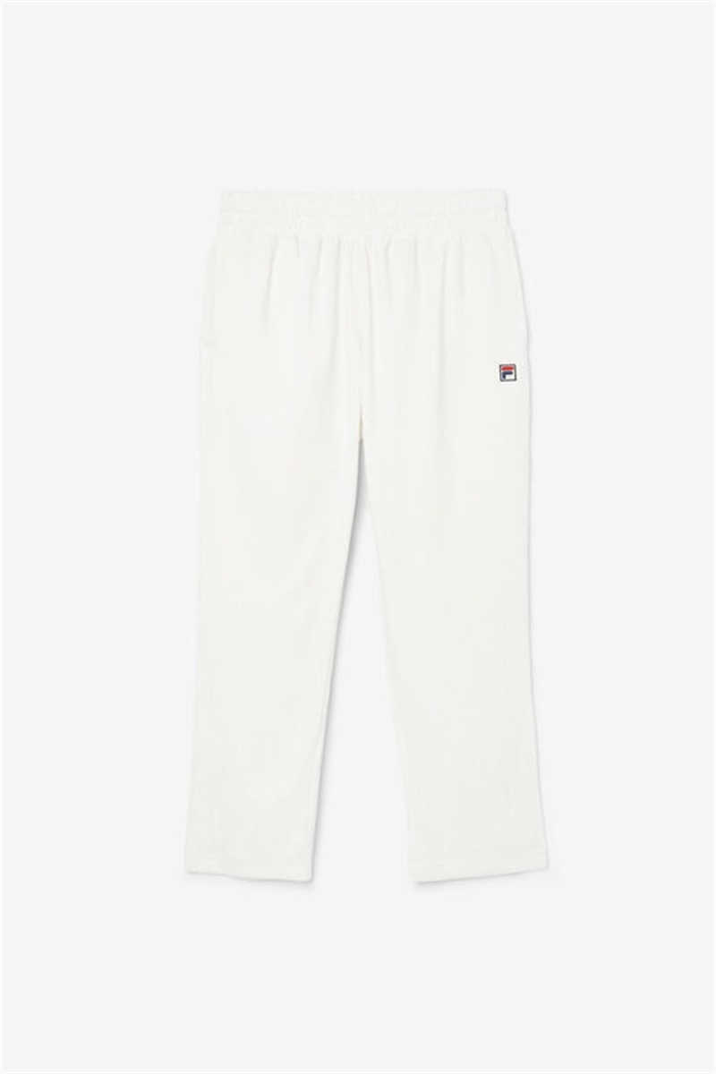White Men\'s Fila O-Fit Velour Pants | Saudi Arabia-291587