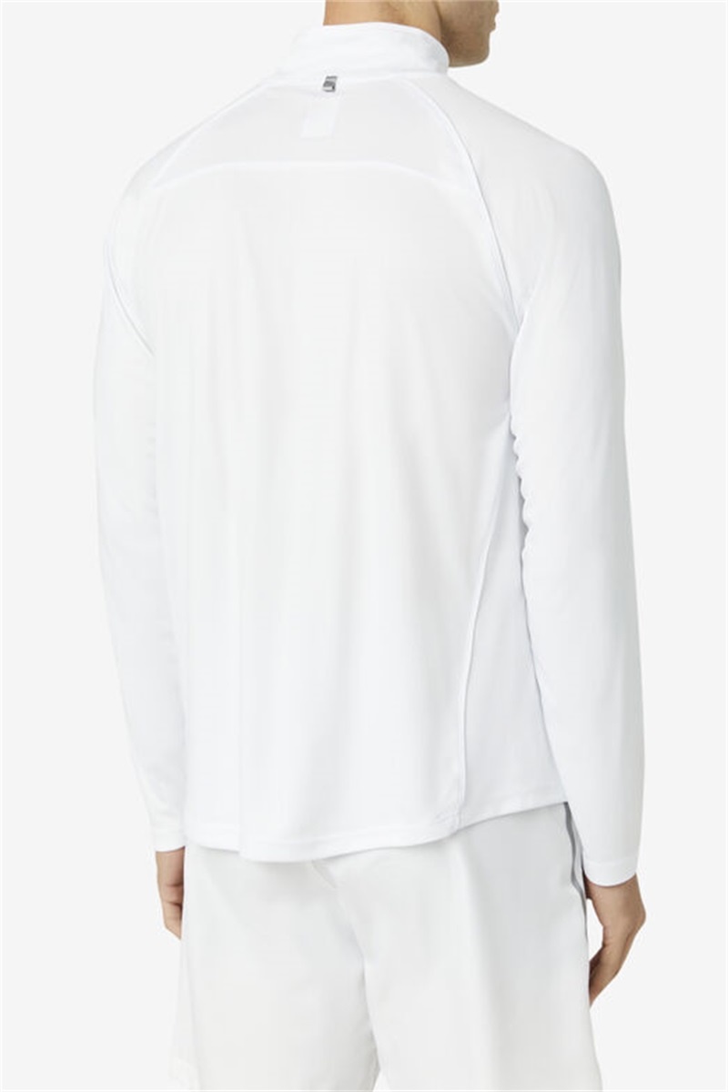 White Men's Fila Pickleball 1/4 Zip Shirts | Saudi Arabia-925836