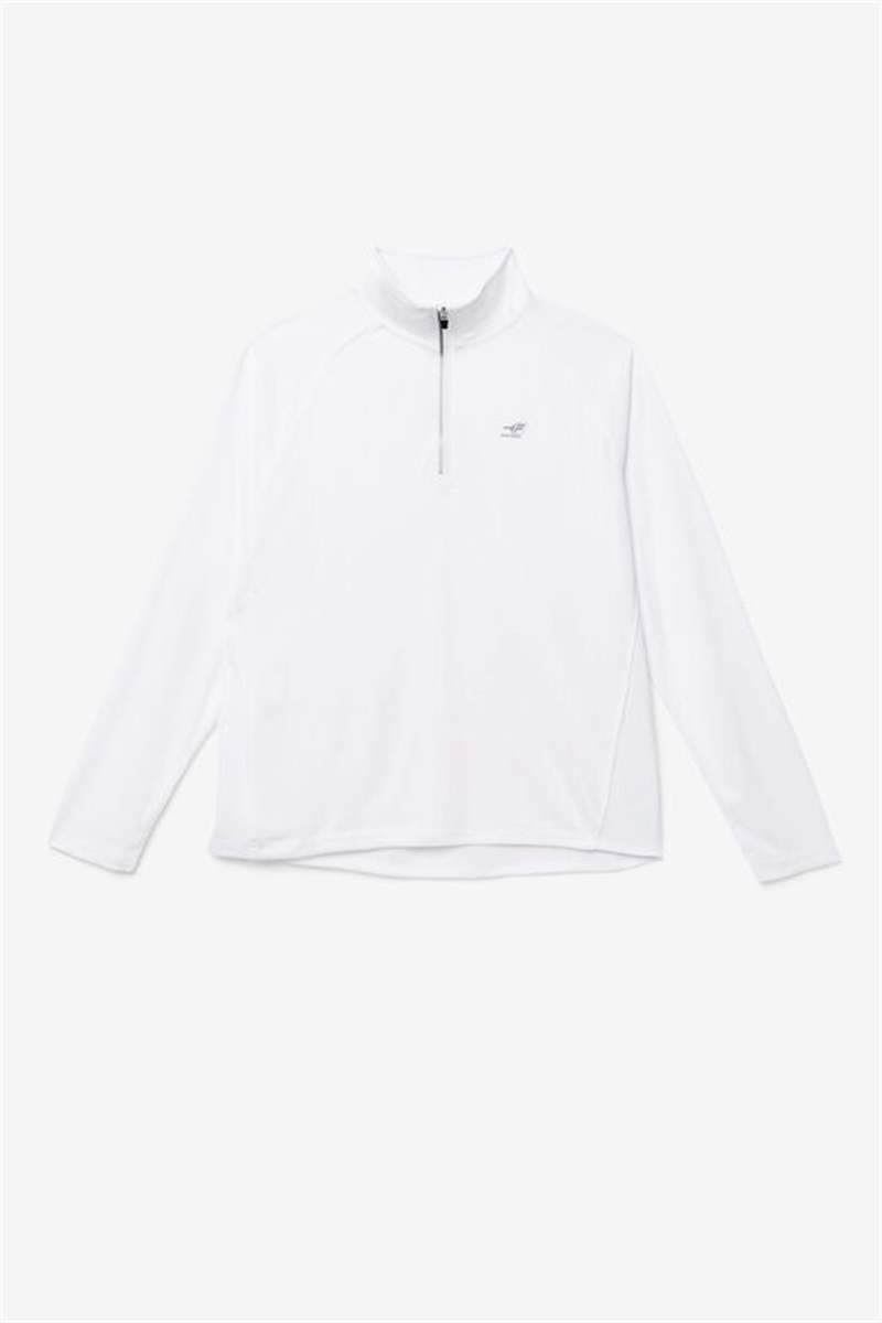 White Men\'s Fila Pickleball 1/4 Zip Shirts | Saudi Arabia-925836