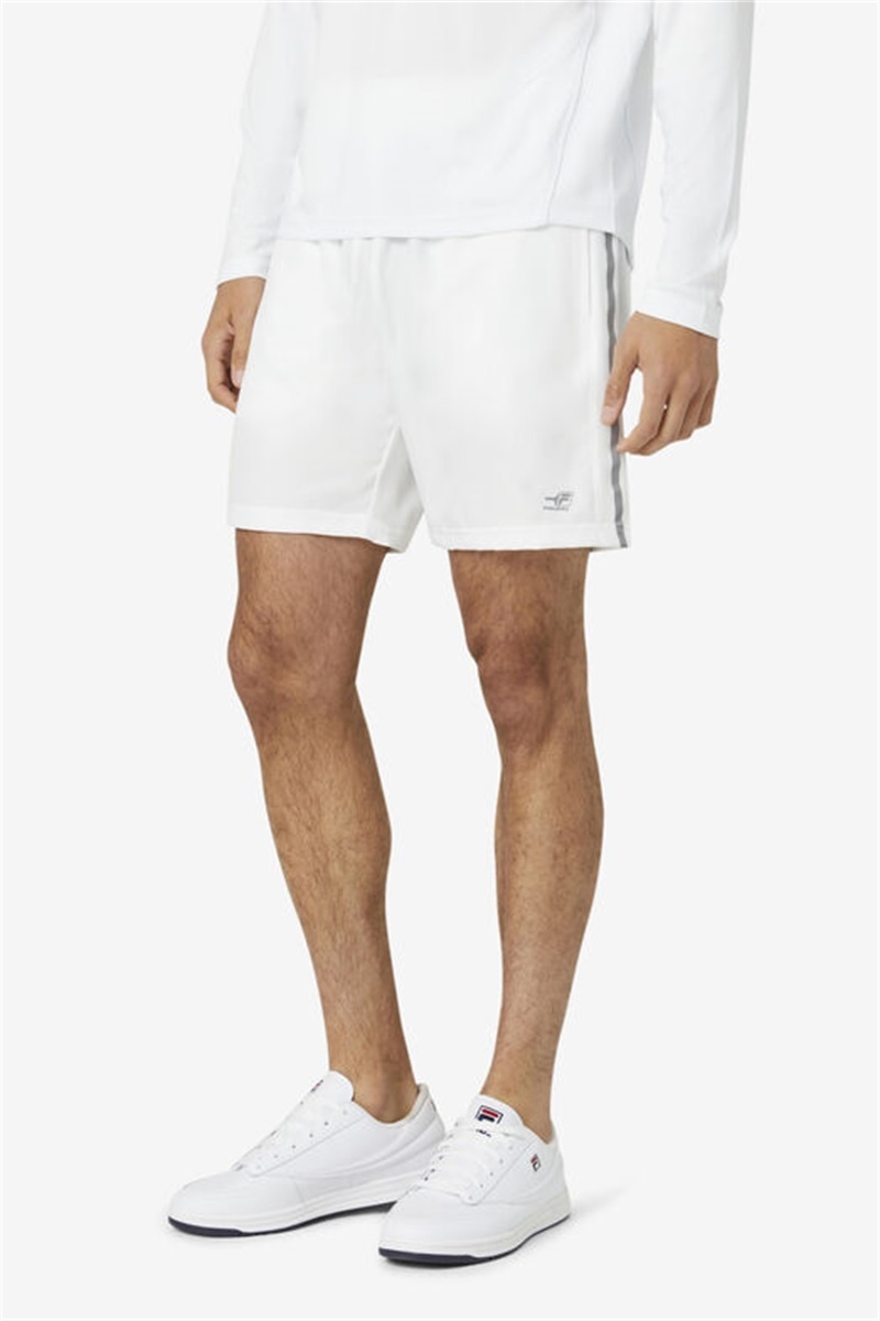 White Men's Fila Pickleball Shorts | Saudi Arabia-917205