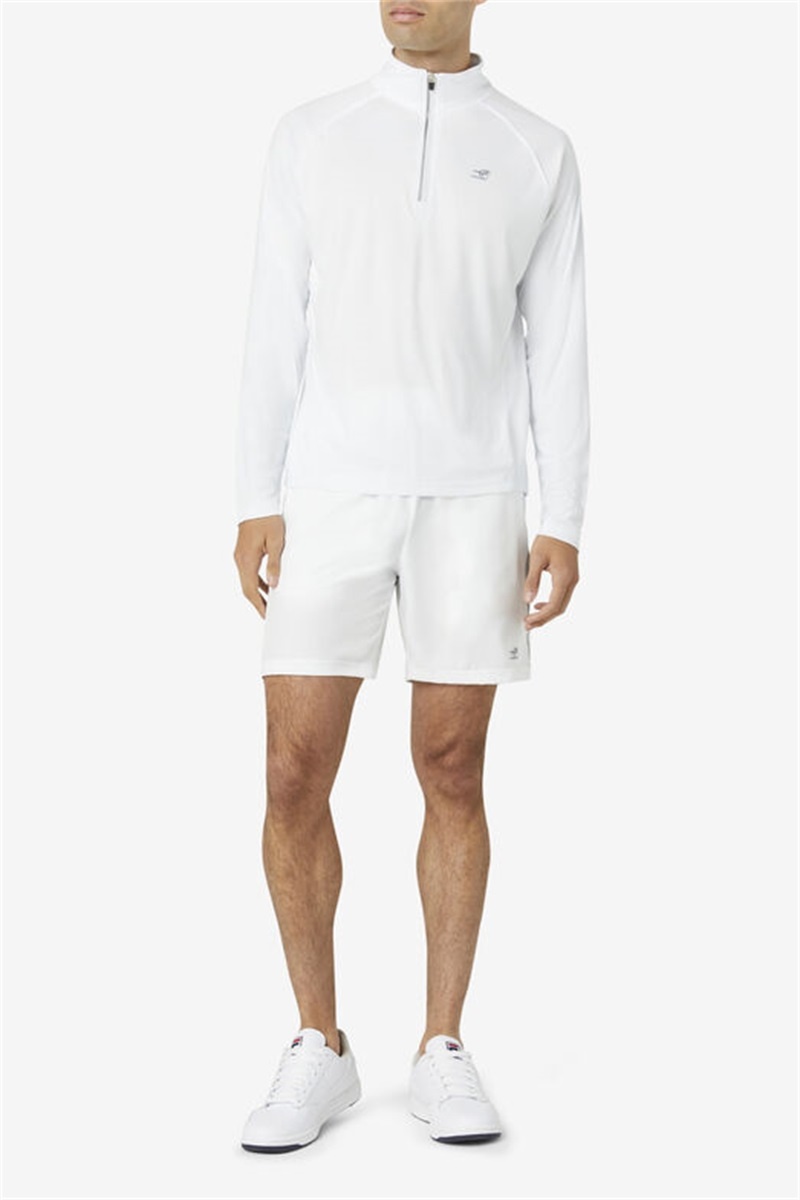 White Men's Fila Pickleball Shorts | Saudi Arabia-917205