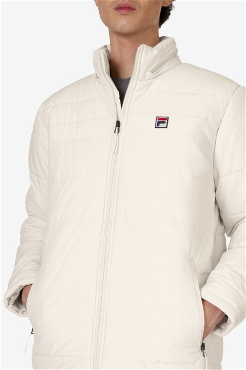 White Men's Fila Premium Heavyweight Puffers | Saudi Arabia-584329
