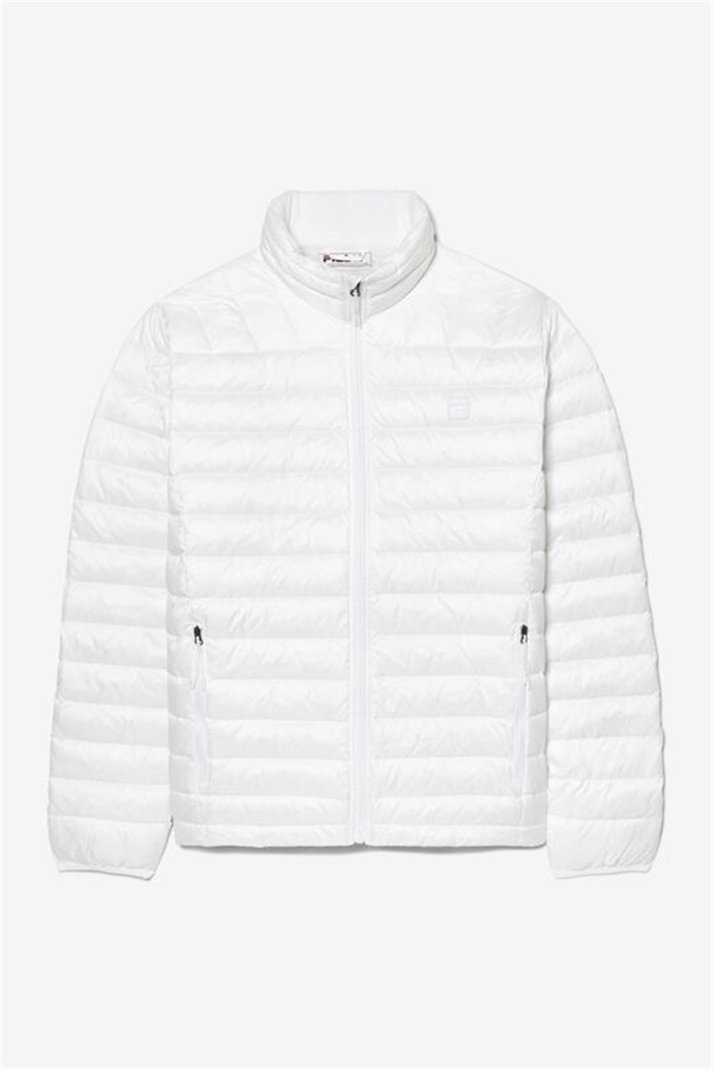White Men\'s Fila Premium Lightweight Puffers | Saudi Arabia-395748