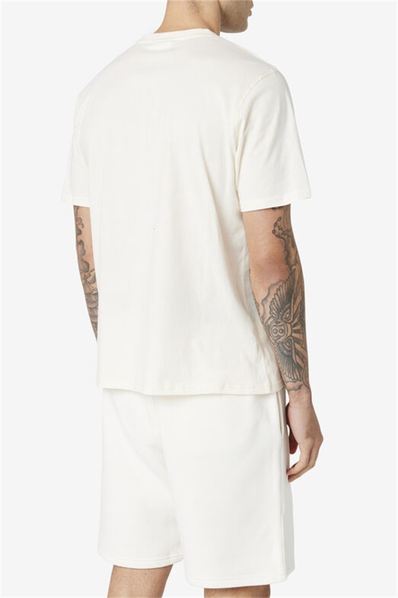 White Men's Fila Skylar Tee | Saudi Arabia-179056
