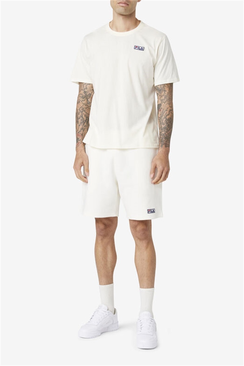 White Men's Fila Skylar Tee | Saudi Arabia-179056
