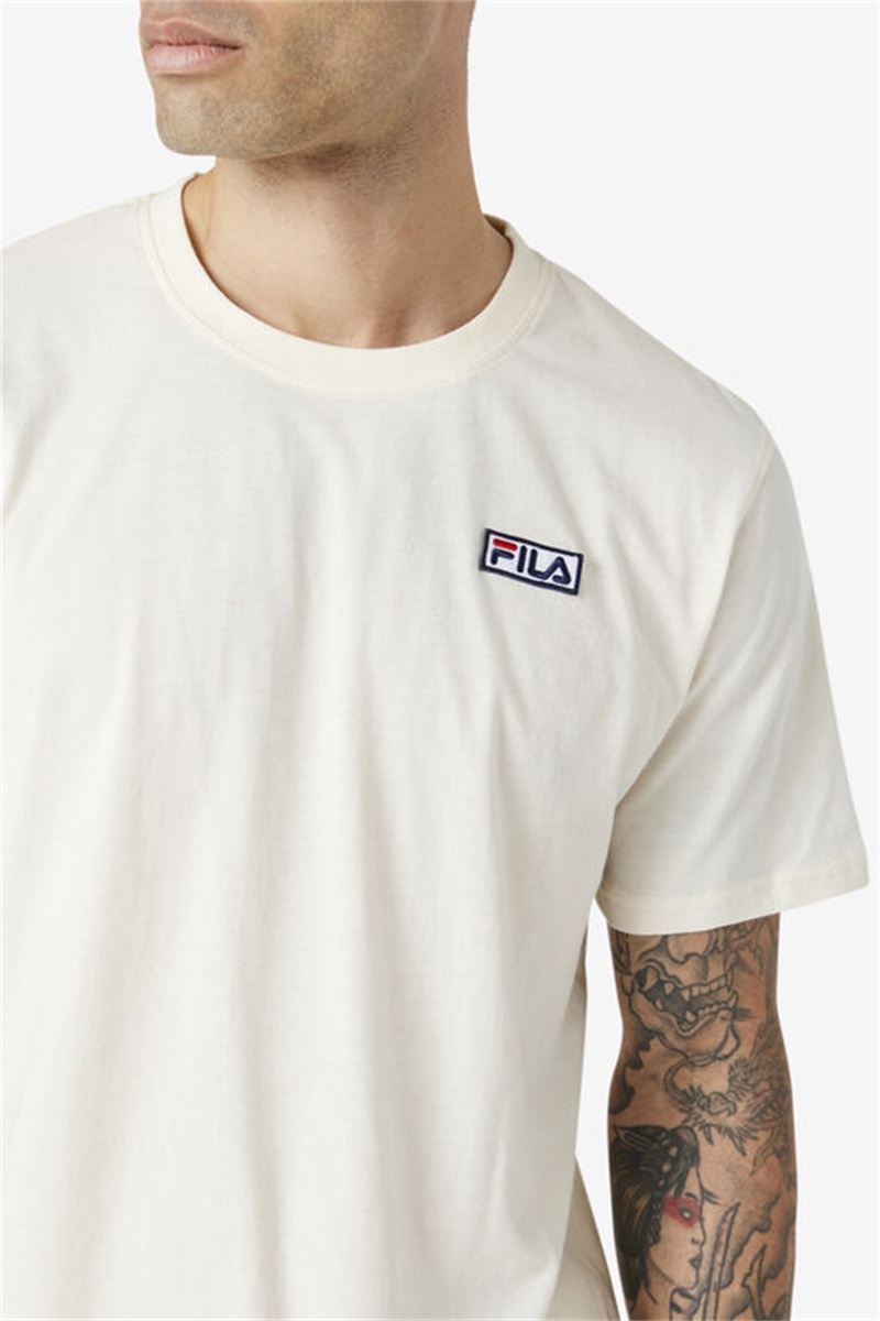 White Men's Fila Skylar Tee | Saudi Arabia-179056