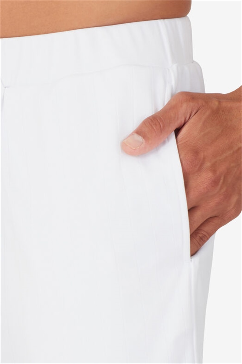 White Men's Fila White Line Shorts | Saudi Arabia-612973