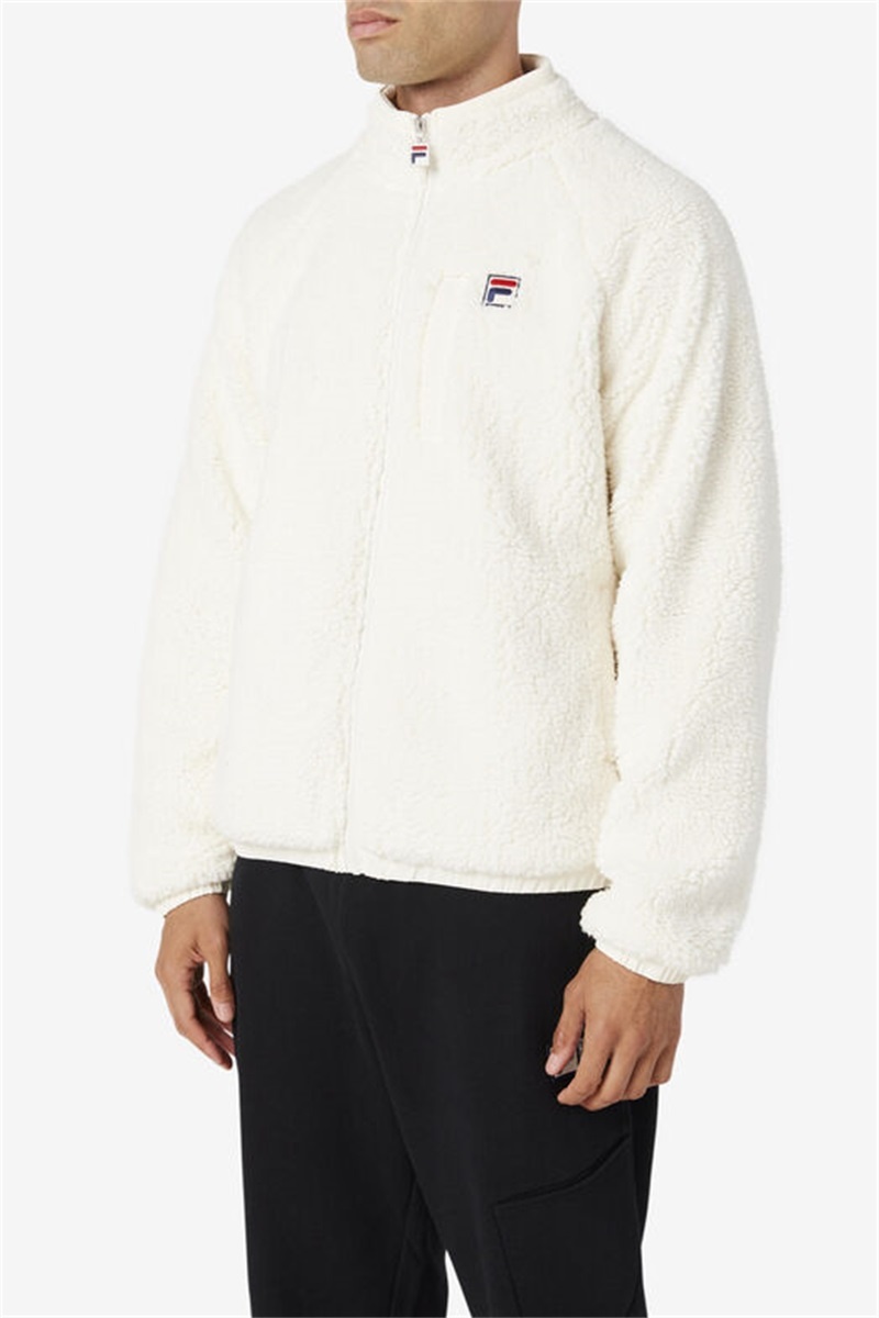 White Men's Fila Yuri Jackets | Saudi Arabia-864390