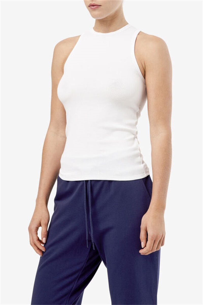 White Women's Fila Alexia Tanks | Saudi Arabia-260385