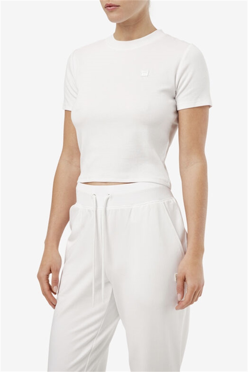 White Women's Fila Ammara Tops | Saudi Arabia-683915