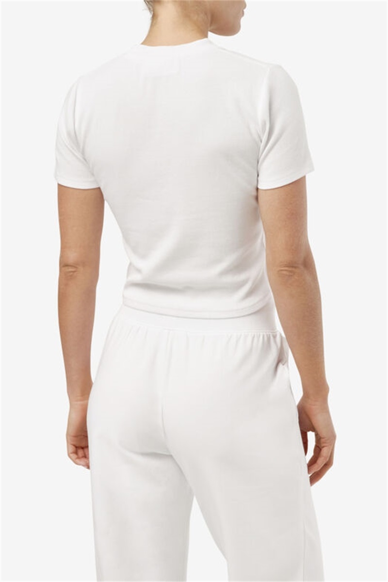 White Women's Fila Ammara Tops | Saudi Arabia-683915