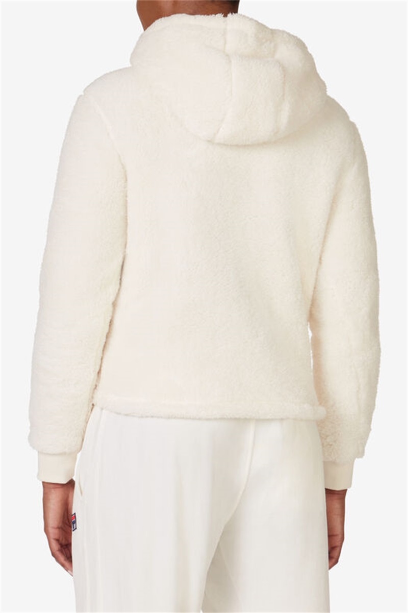White Women's Fila Arctic Hoodie | Saudi Arabia-348502
