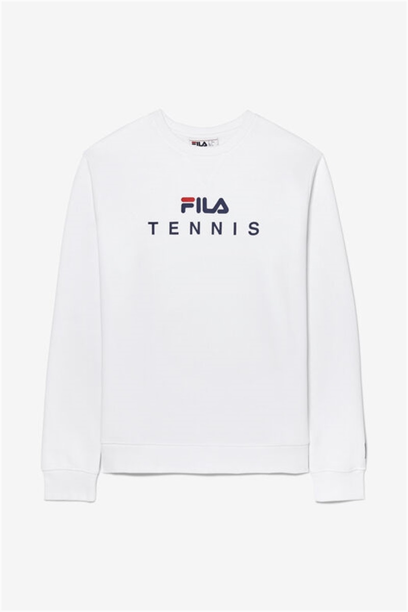 White Women\'s Fila Crewneck Sweatshirts | Saudi Arabia-085926