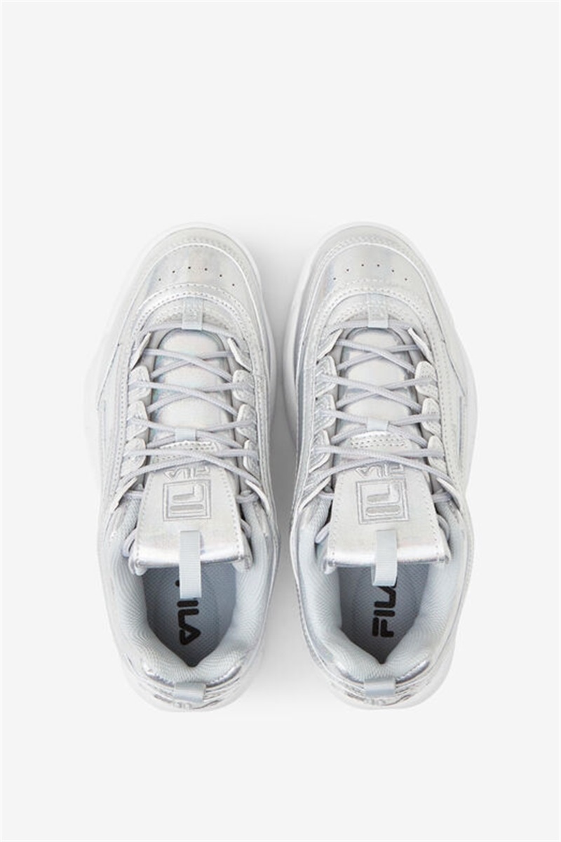 White Women's Fila Disruptor 2 Premium Iridescent Sneakers | Saudi Arabia-260951