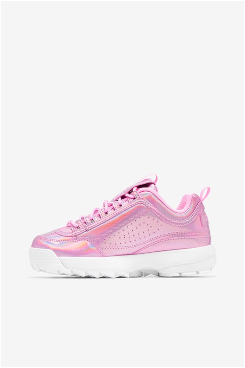 White Women's Fila Disruptor 2 Premium Iridescent Snake Sneakers | Saudi Arabia-850947