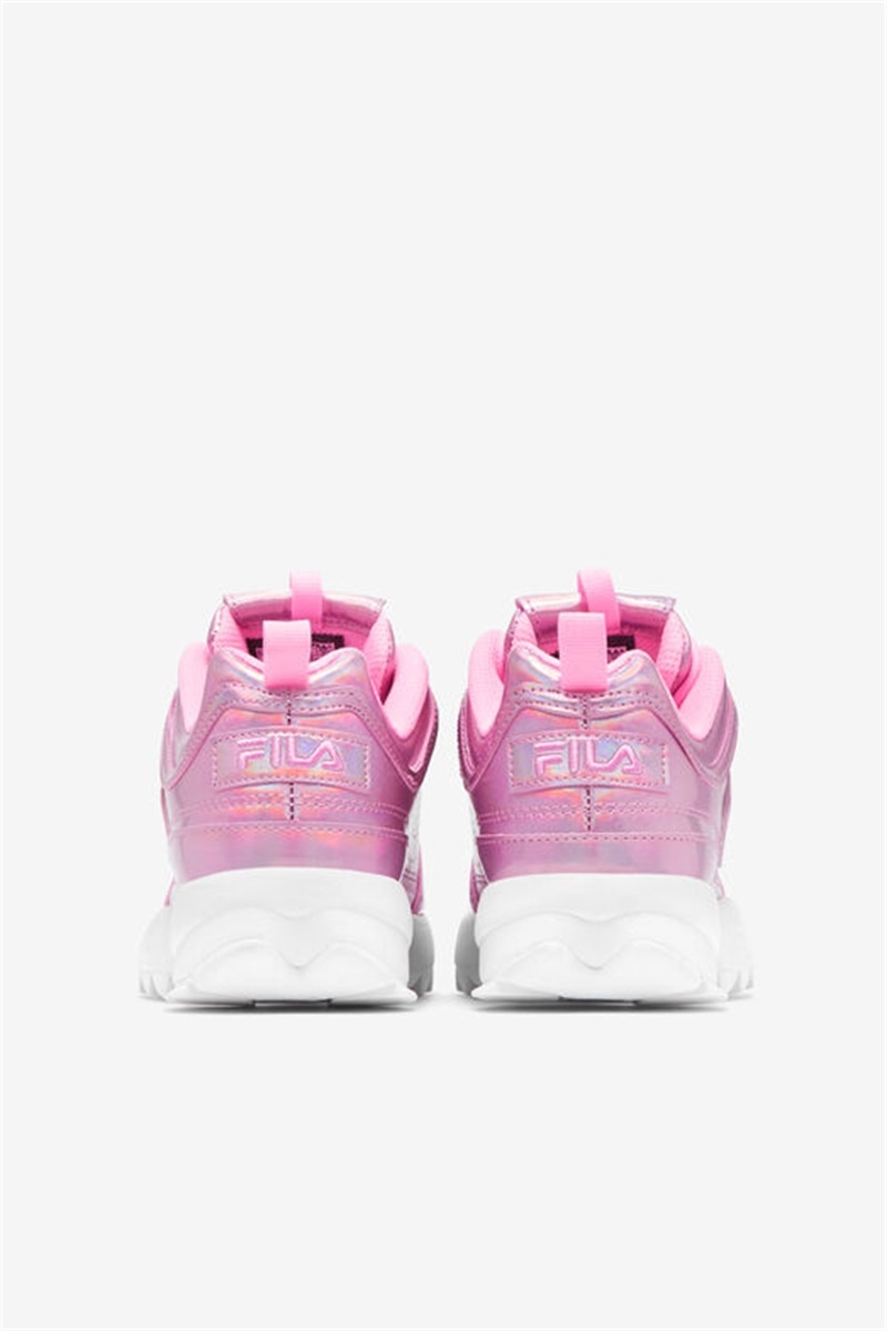 White Women's Fila Disruptor 2 Premium Iridescent Snake Sneakers | Saudi Arabia-850947