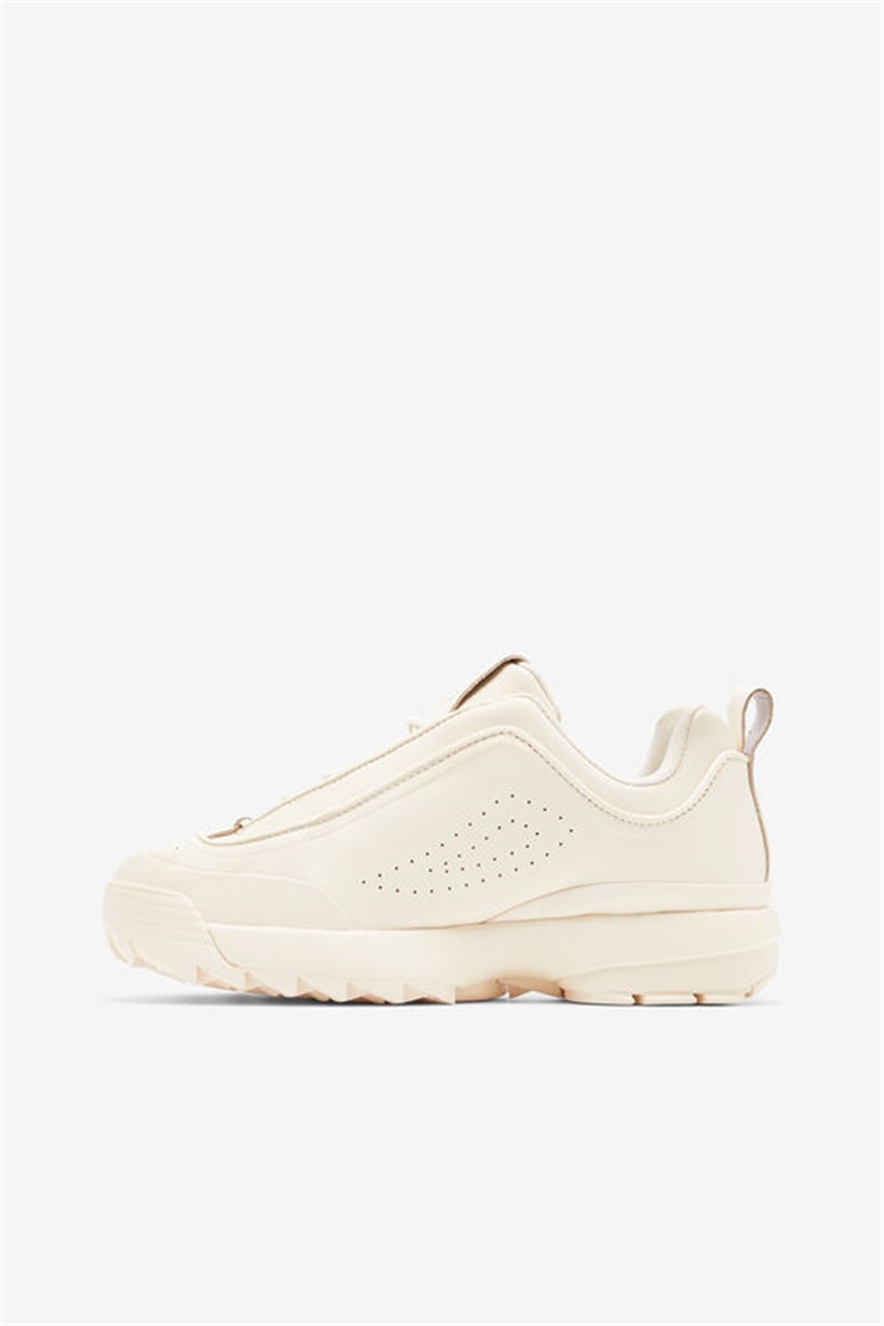 White Women's Fila Disruptor Zero Sneakers | Saudi Arabia-941637