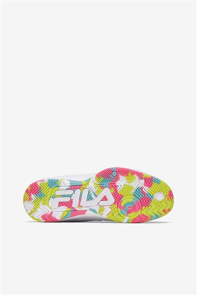 White Women's Fila Double Bounce 3 Pickleball Shoes | Saudi Arabia-784562