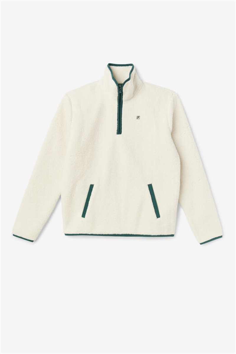 White Women\'s Fila Kyomi Quarter Zip Pullover | Saudi Arabia-894320
