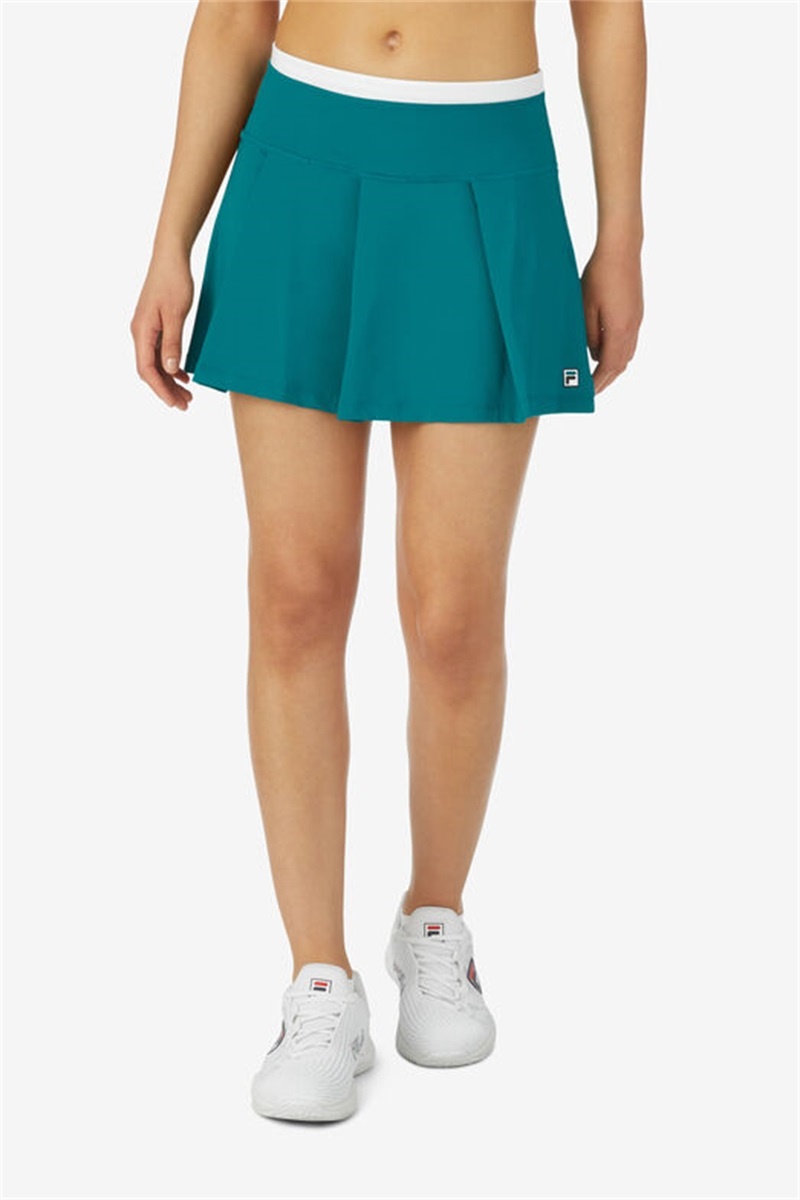 White Women's Fila La Finale Pleated Skirts | Saudi Arabia-357029