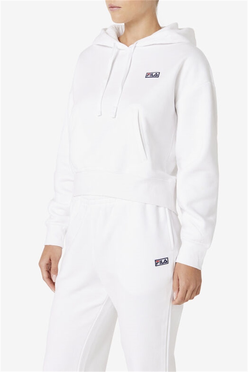 White Women's Fila Marina Hoodie | Saudi Arabia-138746