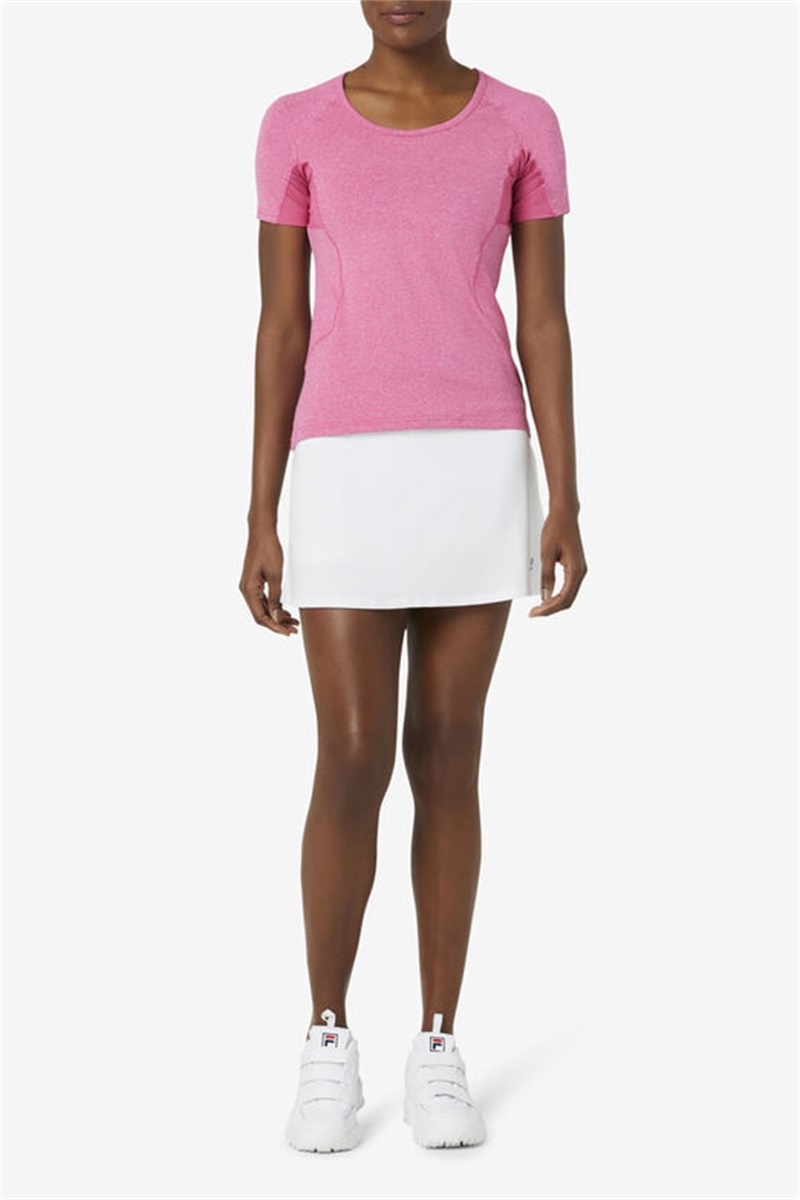 White Women's Fila Pickleball Flounce Skirts | Saudi Arabia-927540