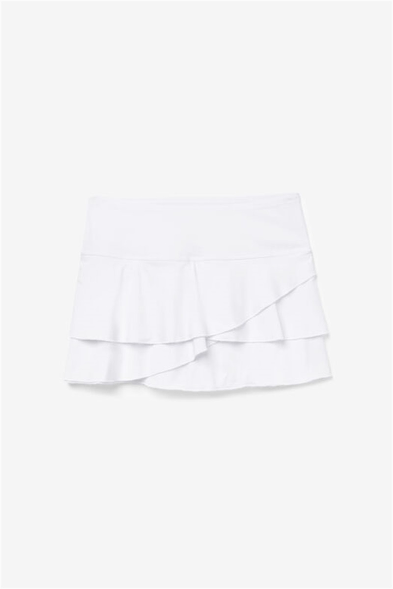 White Women\'s Fila Pickleball Tiered Printed Skirts | Saudi Arabia-593748