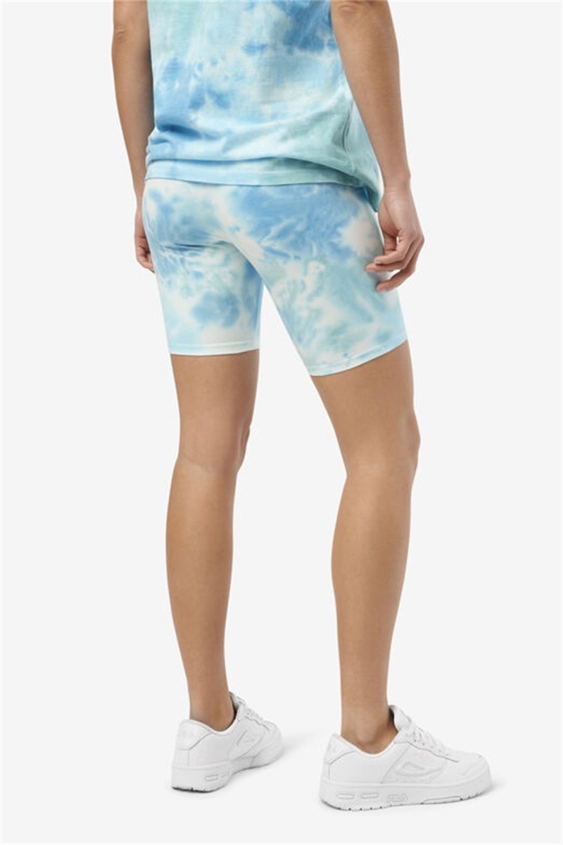 White Women's Fila Taima Tie Dye Bike Shorts | Saudi Arabia-203915