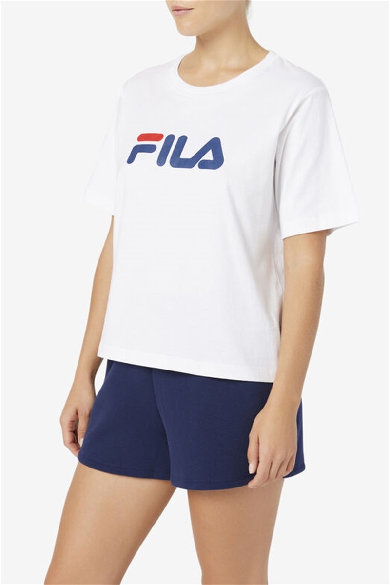 White Women's Fila Thea Tee | Saudi Arabia-504187