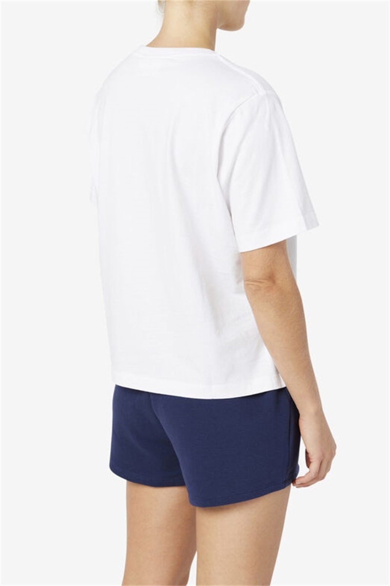 White Women's Fila Thea Tee | Saudi Arabia-504187