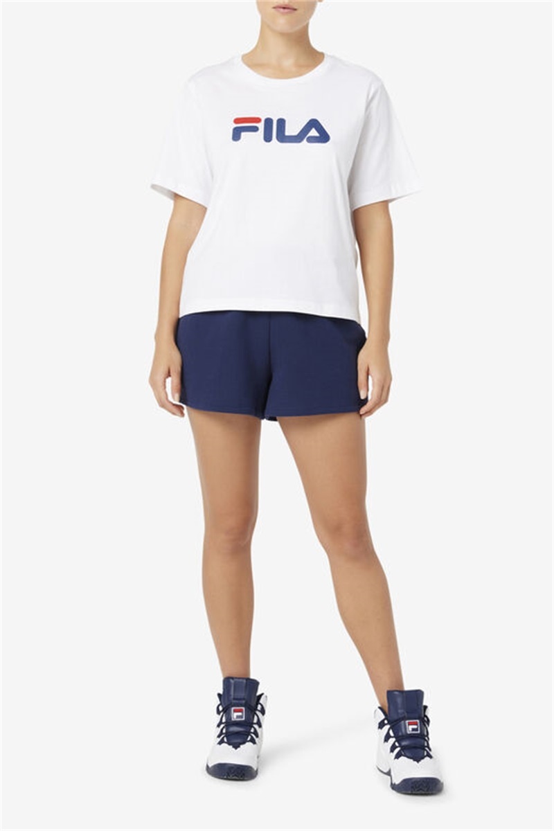 White Women's Fila Thea Tee | Saudi Arabia-504187