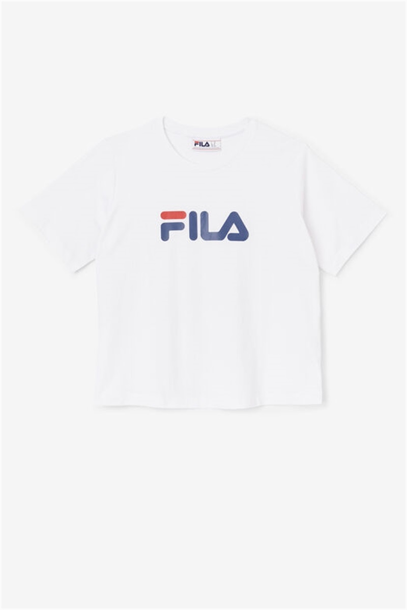 White Women\'s Fila Thea Tee | Saudi Arabia-504187