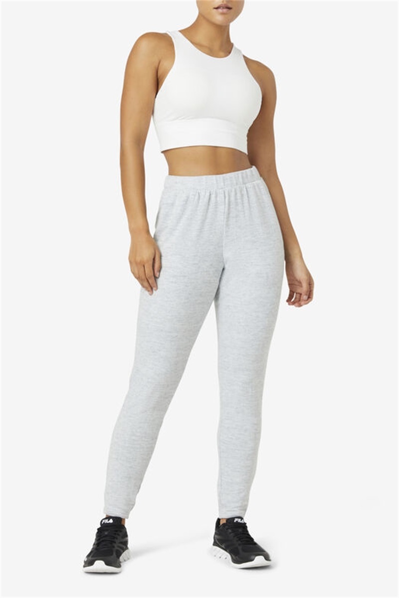 White Women's Fila Uplift High Neck Sports Bra | Saudi Arabia-895403