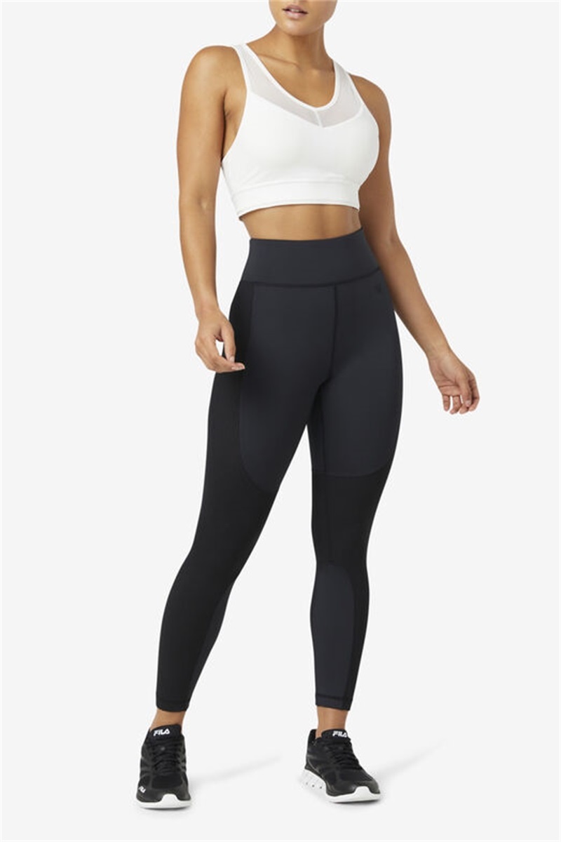 White Women's Fila Uplift Racerback Top Bras | Saudi Arabia-937610