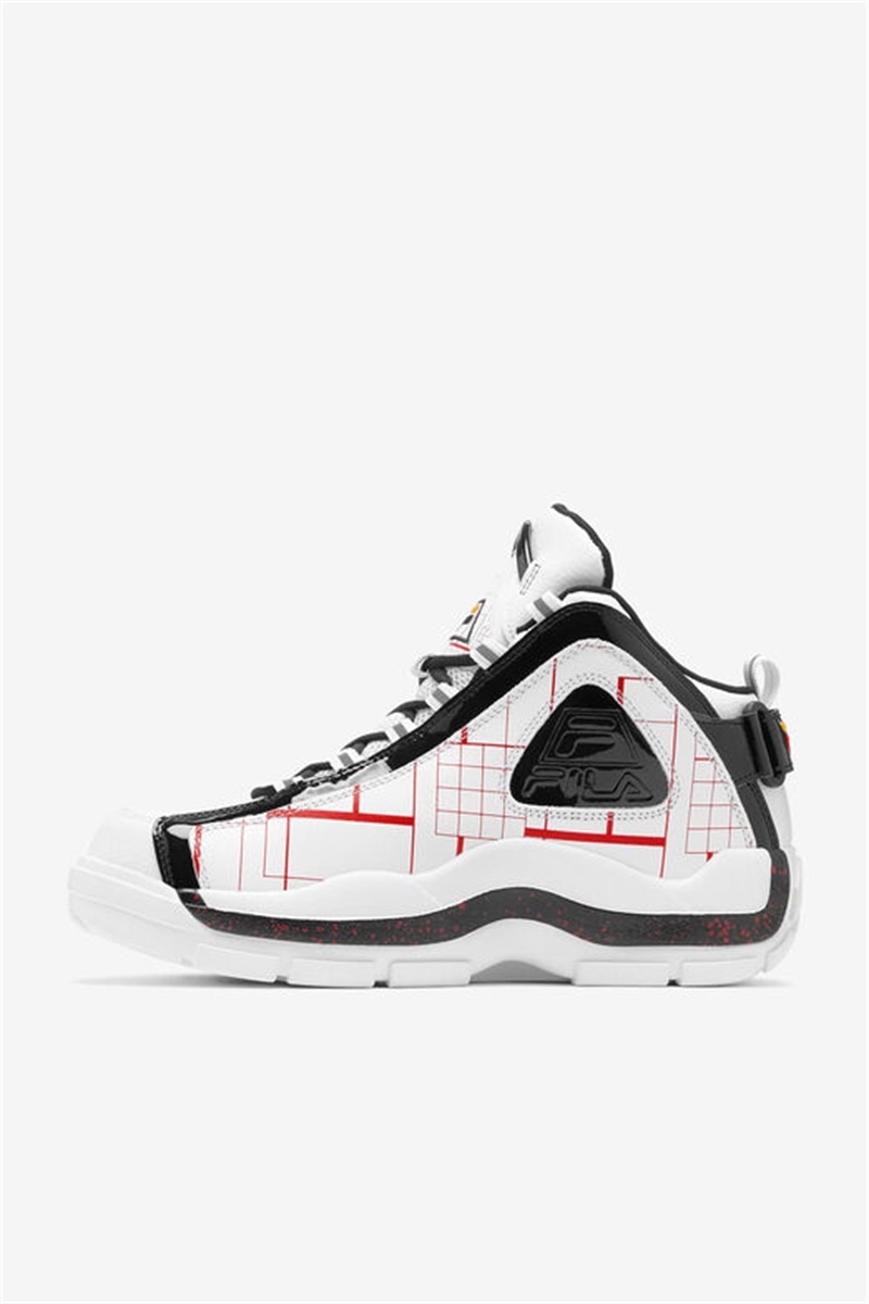 White / Black / Gold Men's Fila Grant Hill 2 Shoes | Saudi Arabia-890634