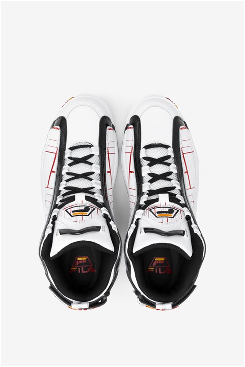 White / Black / Gold Men's Fila Grant Hill 2 Shoes | Saudi Arabia-890634