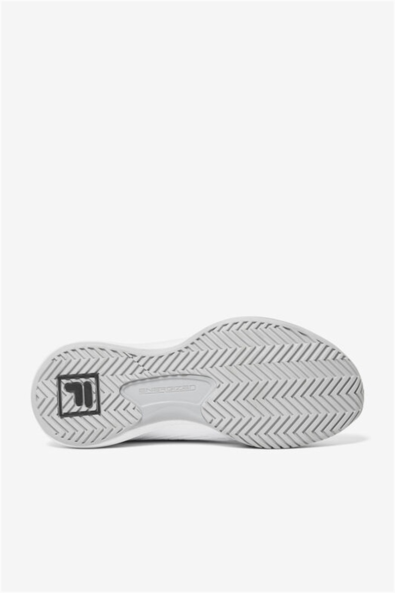 White / Black / Grey Men's Fila Speedserve Energized Tennis Shoes | Saudi Arabia-710829