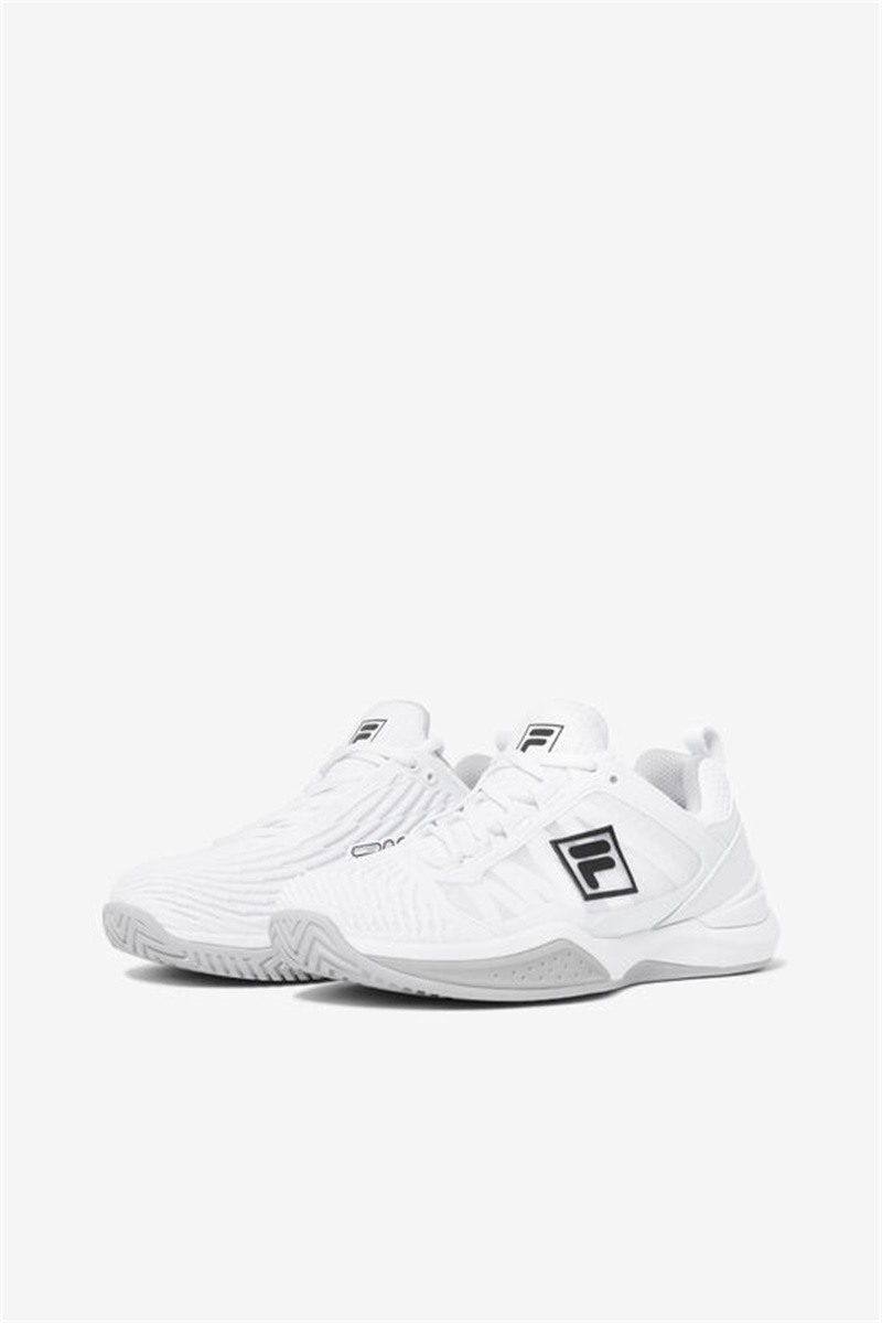 White / Black / Grey Women's Fila Speedserve Energized Tennis Shoes | Saudi Arabia-154860