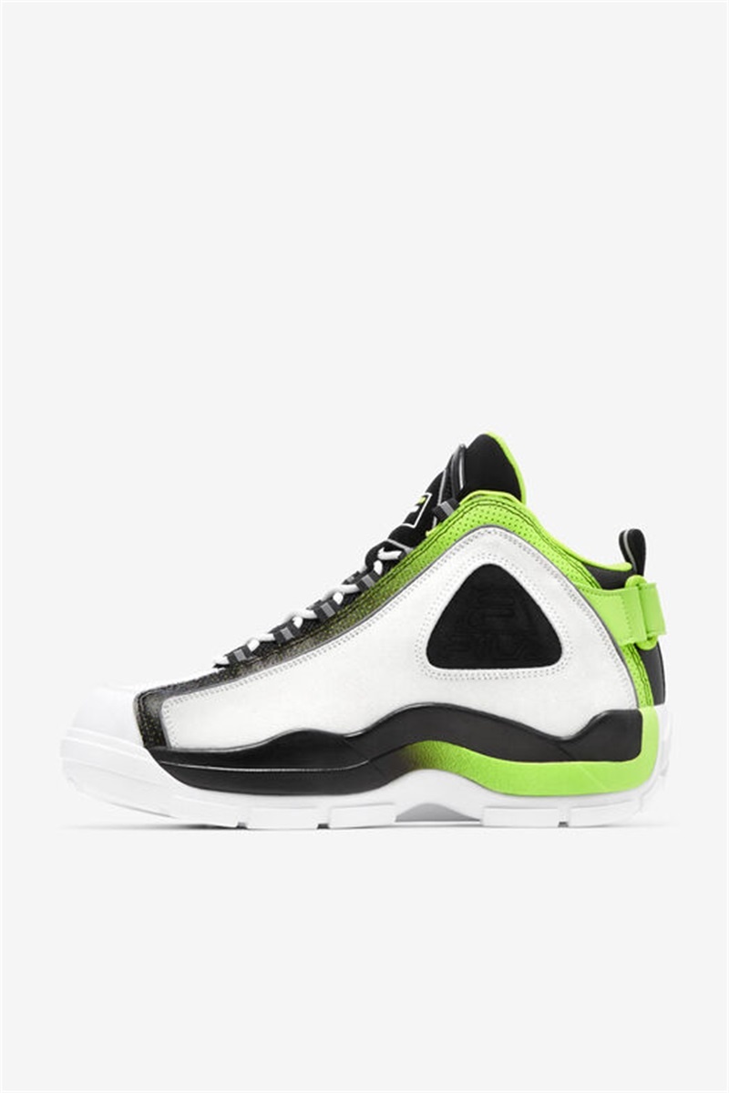 White / Black / Light Green Men's Fila Grant Hill 2 Shoes | Saudi Arabia-835672