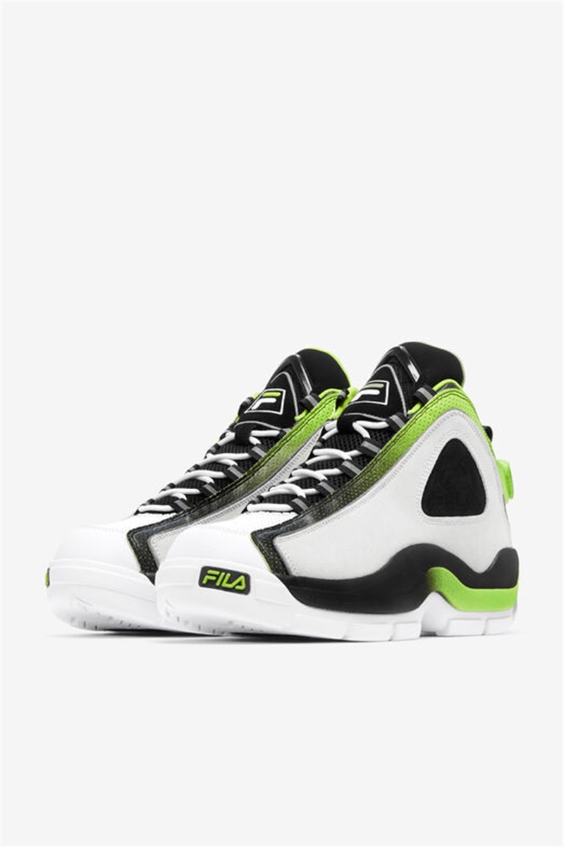 White / Black / Light Green Men's Fila Grant Hill 2 Shoes | Saudi Arabia-835672