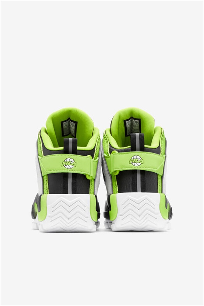 White / Black / Light Green Men's Fila Grant Hill 2 Shoes | Saudi Arabia-835672