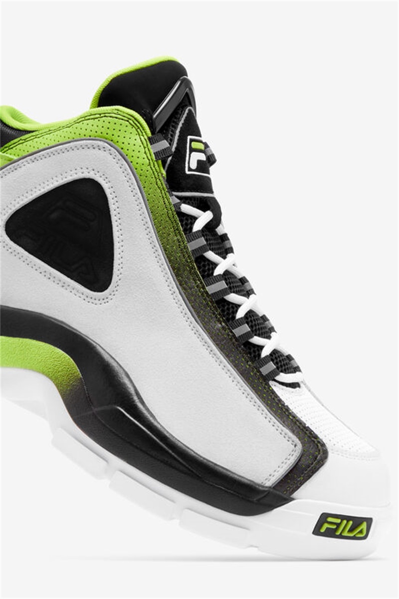 White / Black / Light Green Men's Fila Grant Hill 2 Shoes | Saudi Arabia-835672