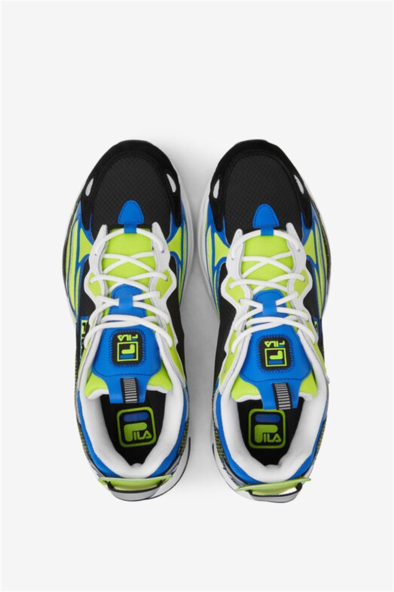 White / Black / Light Green Men's Fila Ray Tracer Apex Sneakers | Saudi Arabia-072569