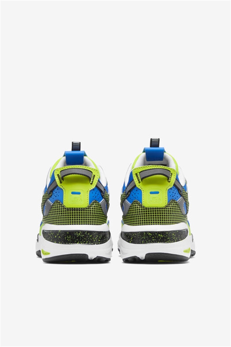 White / Black / Light Green Men's Fila Ray Tracer Apex Sneakers | Saudi Arabia-072569