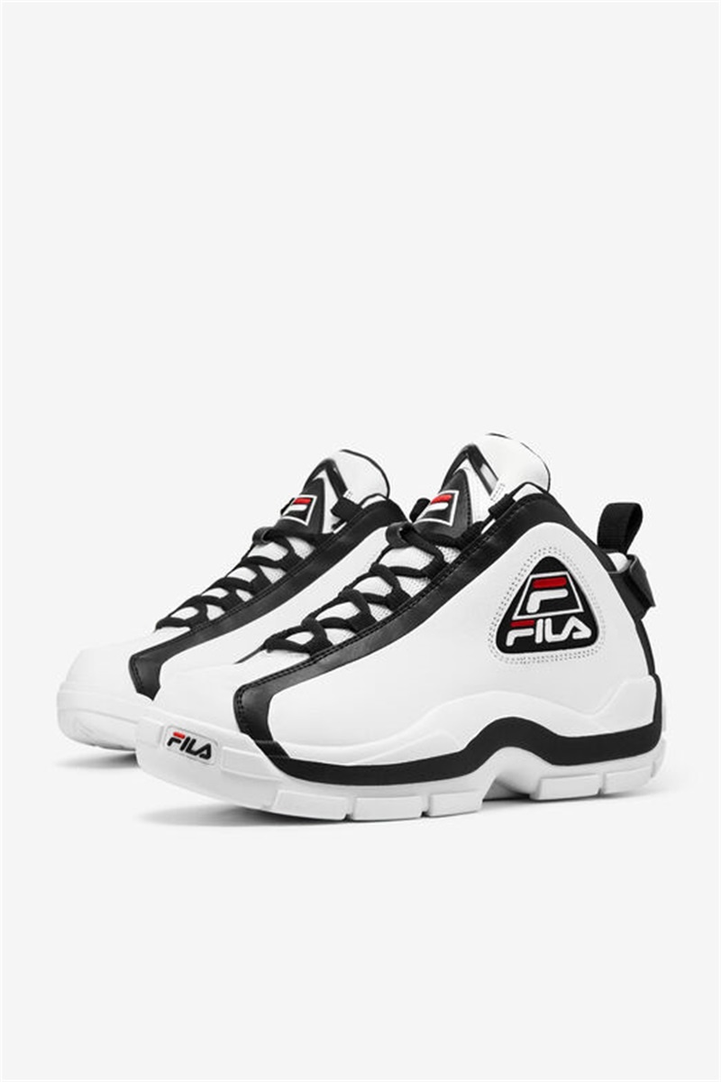 White / Black / Red Men's Fila Grant Hill 2 Sneakers | Saudi Arabia-561379