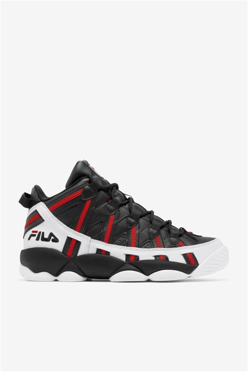 White / Black / Red Men\'s Fila Stackhouse Spaghetti Shoes | Saudi Arabia-106527