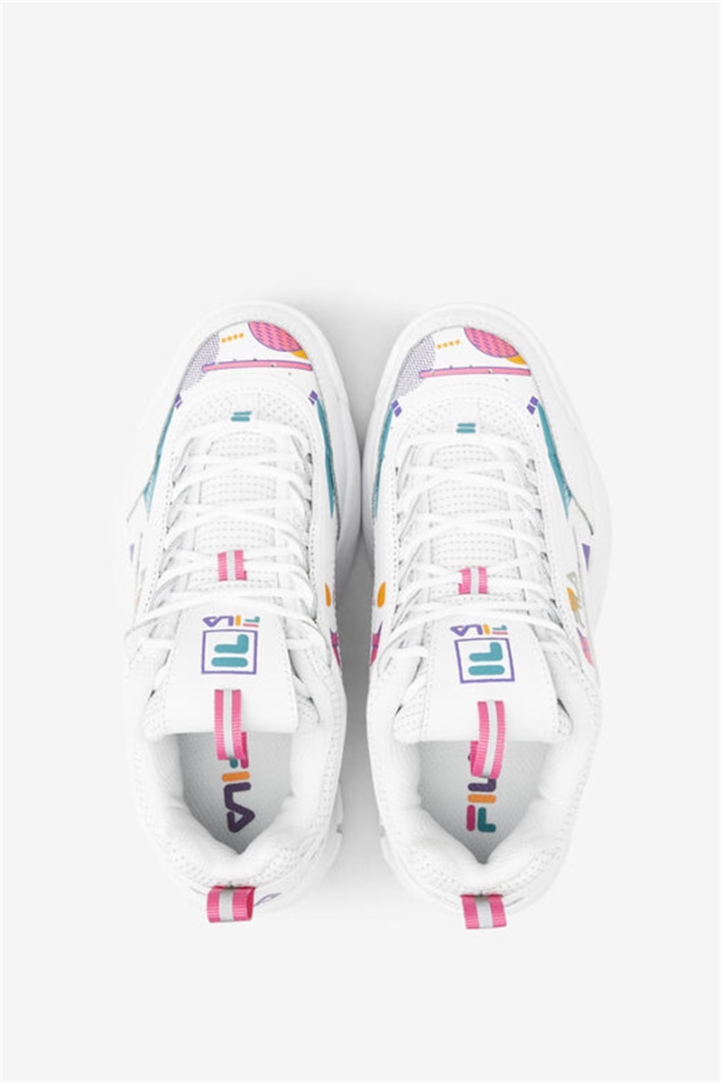 White / Blue Kids' Fila Disruptor 2 Premium Shoes | Saudi Arabia-045627