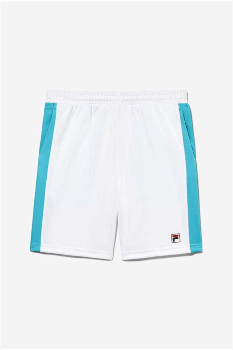 White / Blue Men\'s Fila Groundbreaker Knit Shorts | Saudi Arabia-039281