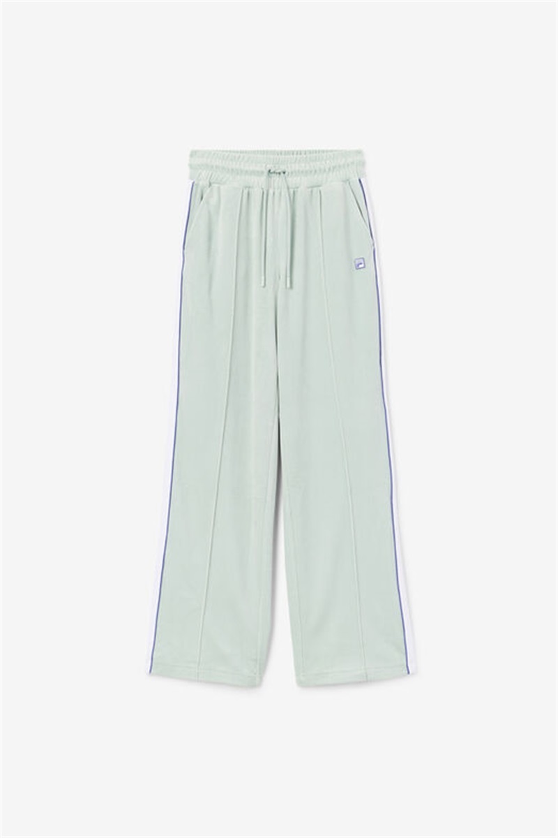 White / Blue Men\'s Fila Valery Velour Pants | Saudi Arabia-421759